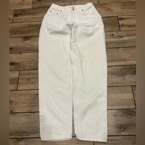 Vintage 90s Banana Republic Relaxed Fit White Jeans Size 32x34